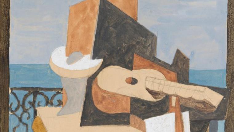 Pablo Picasso (1881-1973), Nature morte sur un guéridon devant une fenêtre ouverte,... Les natures mortes au guéridon de Picasso
