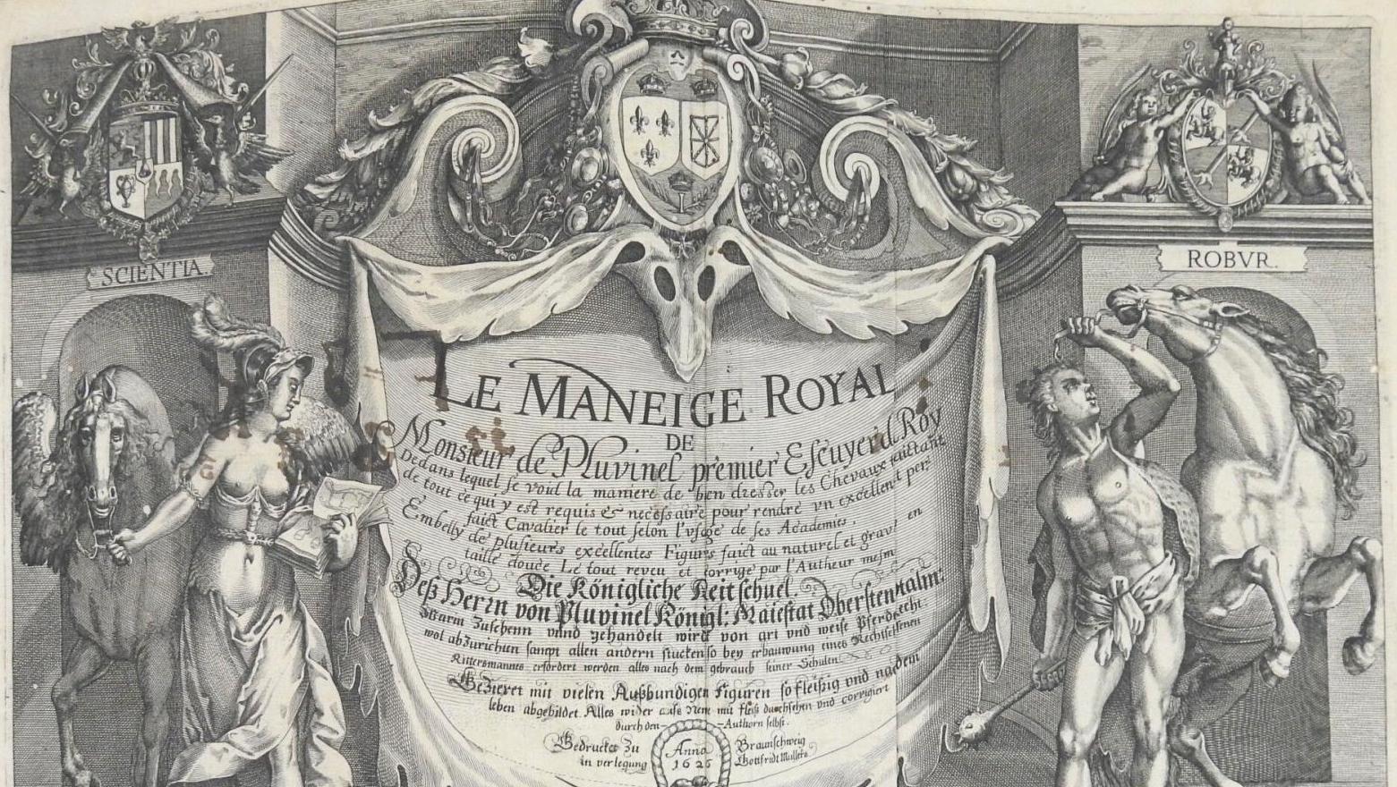 Antoine de Pluvinel (1552-1620), Le Maneige Royal ou lon peut remarquer le defaut... L’art du manège à la cour de Louis XIII