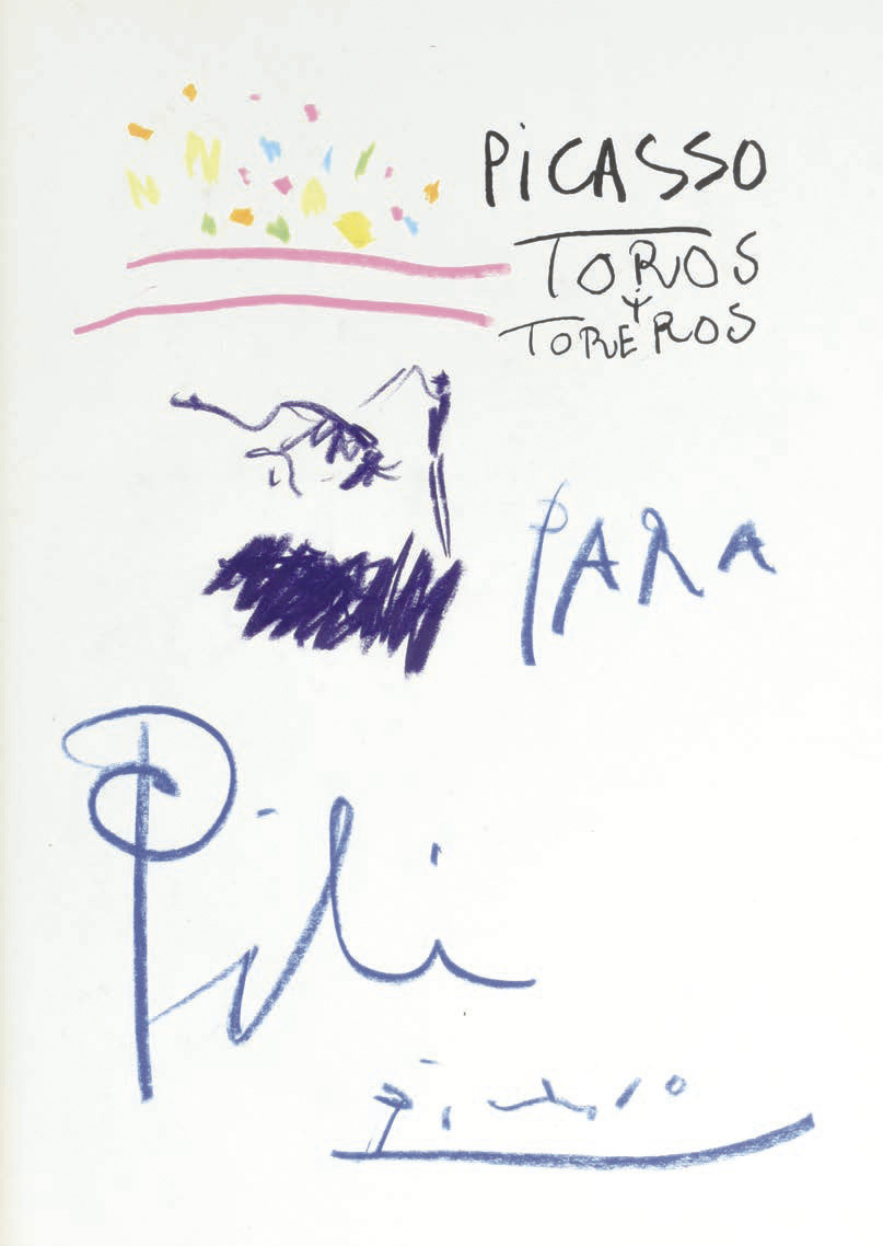 Toros y Toreros dédicacé par Picasso