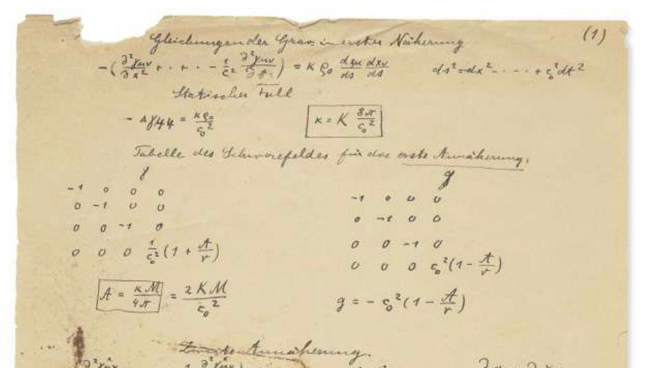 De la théorie dans l'art : un record aux enchères pour un manuscrit d'Einstein 