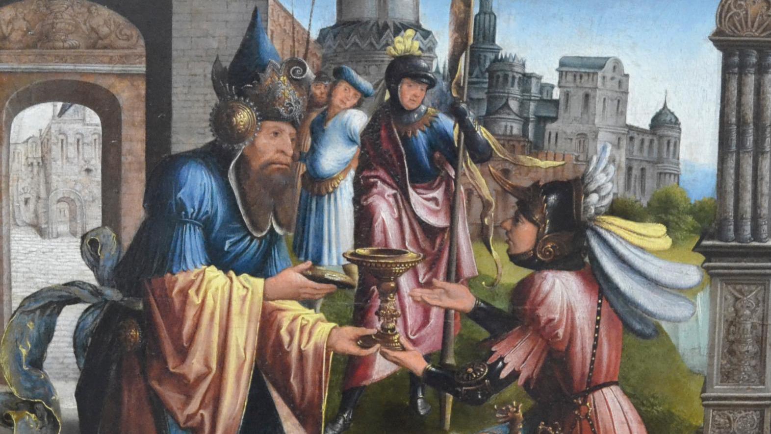Jan II Van Coninxloo (c. 1489-c. 1546), The Meeting of Abraham and Melchizedek, oil...  Jan II Van Coninxloo: A Meeting Between Worshippers of God