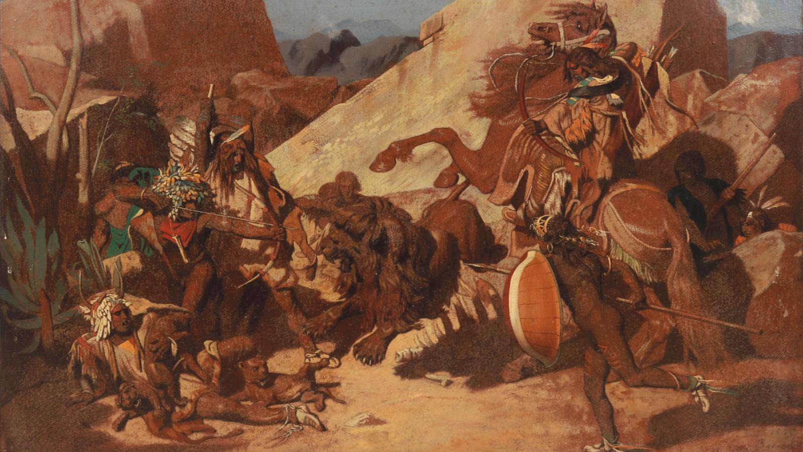 Jean-Léon Gérôme (1824-1904), La Chasse aux lions chez les Indiens (Native Americans... Native Americans, In the Eyes of Jean-Léon Gérôme