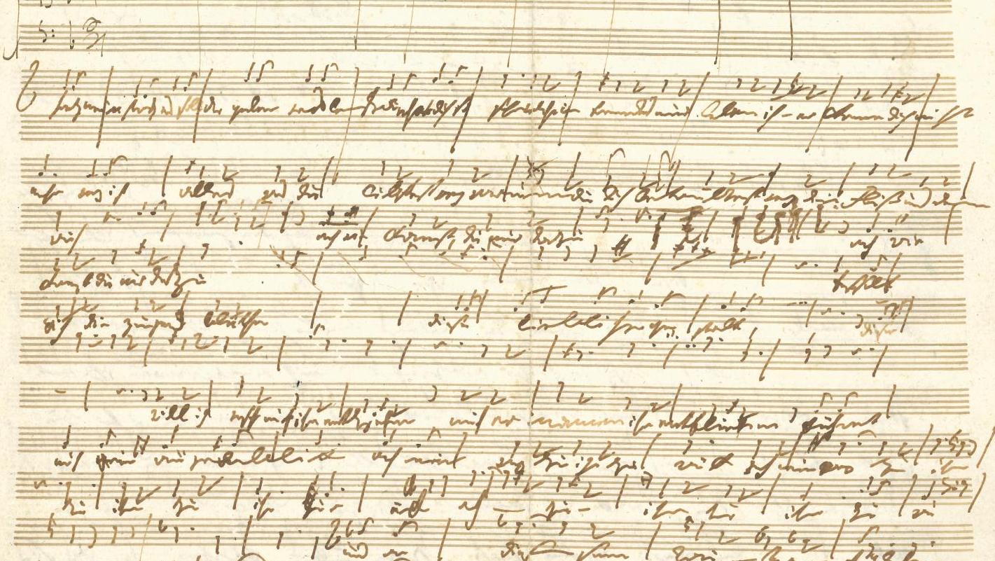 Ludwig van Beethoven, Neue Liebe, Neues Leben, manuscrit musical autographe 1798-1799,... Les nouveaux trésors manuscrits des coffres d’Aristophil