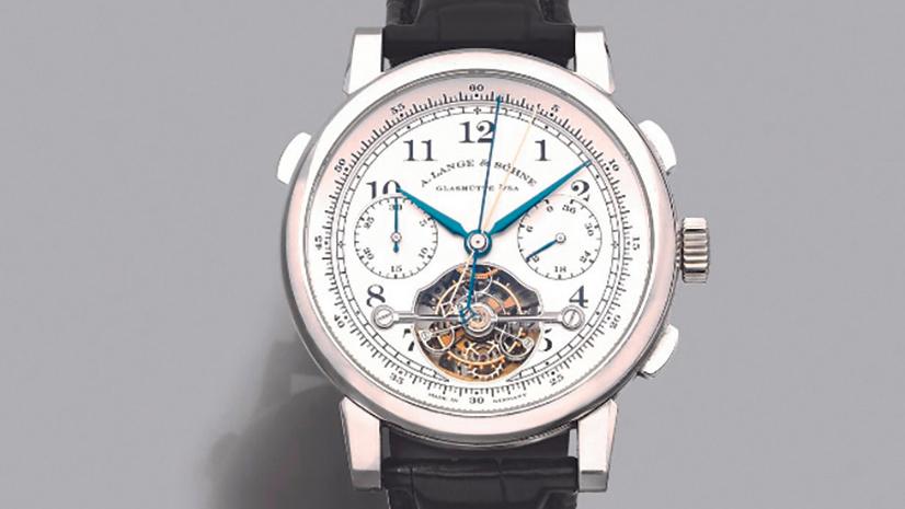 Lange & Söhne, "Tourbograph Pour le Mérite", limited edition no. 26/51, c. 2009,... Lange & Söhne Timepieces Score Big Time