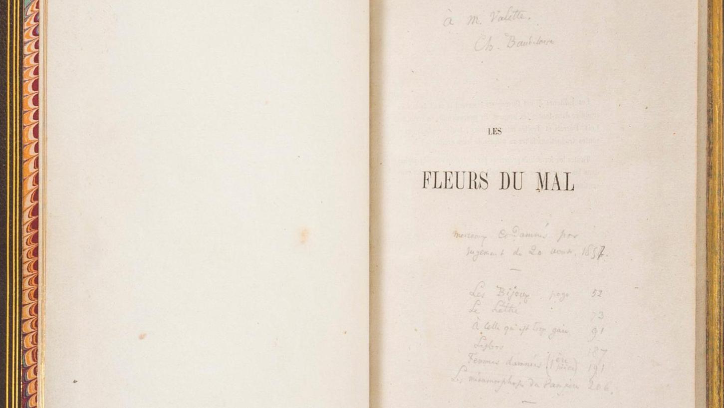 Charles Baudelaire (1821-1867), Les Fleurs du mal, Paris, Poulet-Malassis et de Broise,... Édition originale du chef-d’œuvre baudelairien