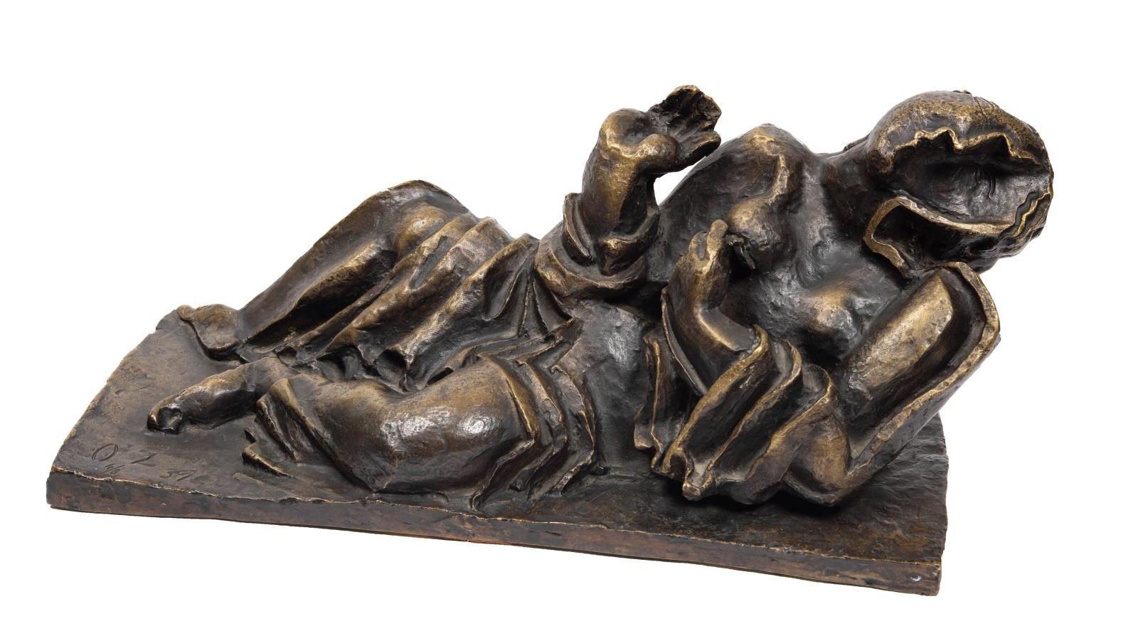 Ossip Zadkine (1890-1967), Béatitude, bronze à patine brun doré monogrammé et daté... Regard vers la Grèce antique