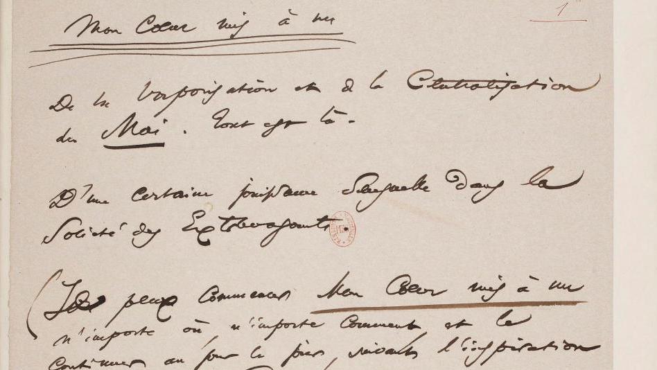 Charles Baudelaire (1821-1867), Mon cœur mis à nu. BnF, département des Manuscrits.... Mon cœur mis à nu, l'œuvre méconnue de Baudelaire