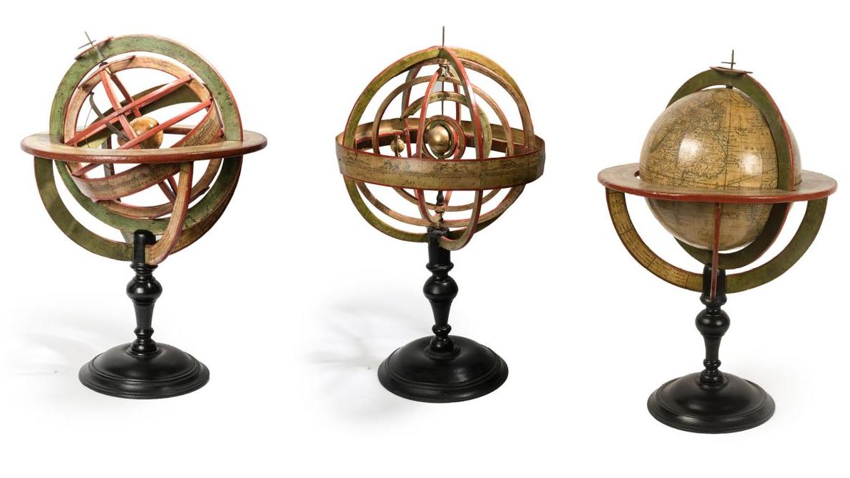 Jean-Baptiste Fortin (1740-1817), ensemble de quatre sphères terrestre, céleste et... Préemption ou acquisition, un choix pas si simple