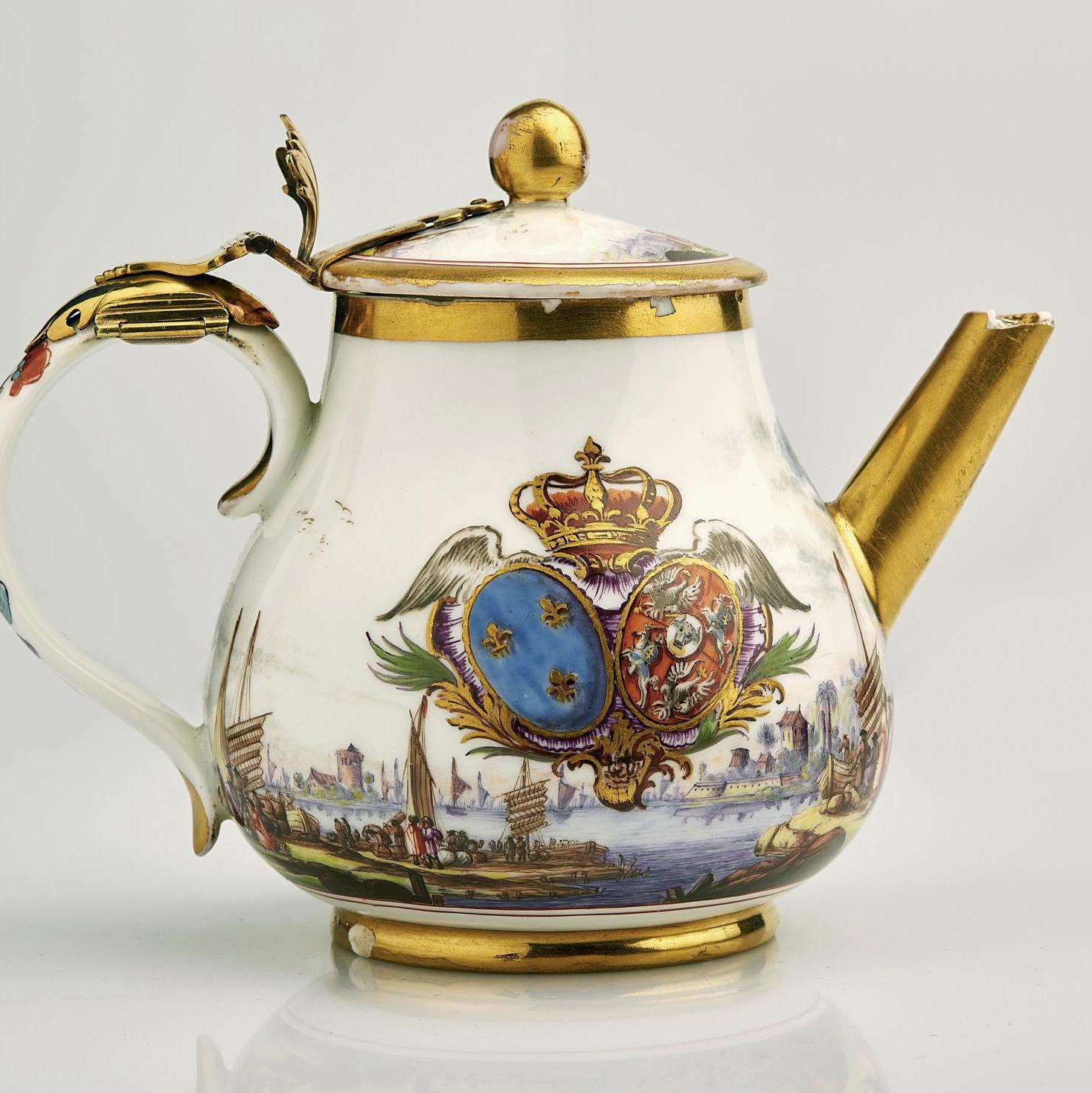 A Meissen Teapot For French Queen Marie Leszczynska 
