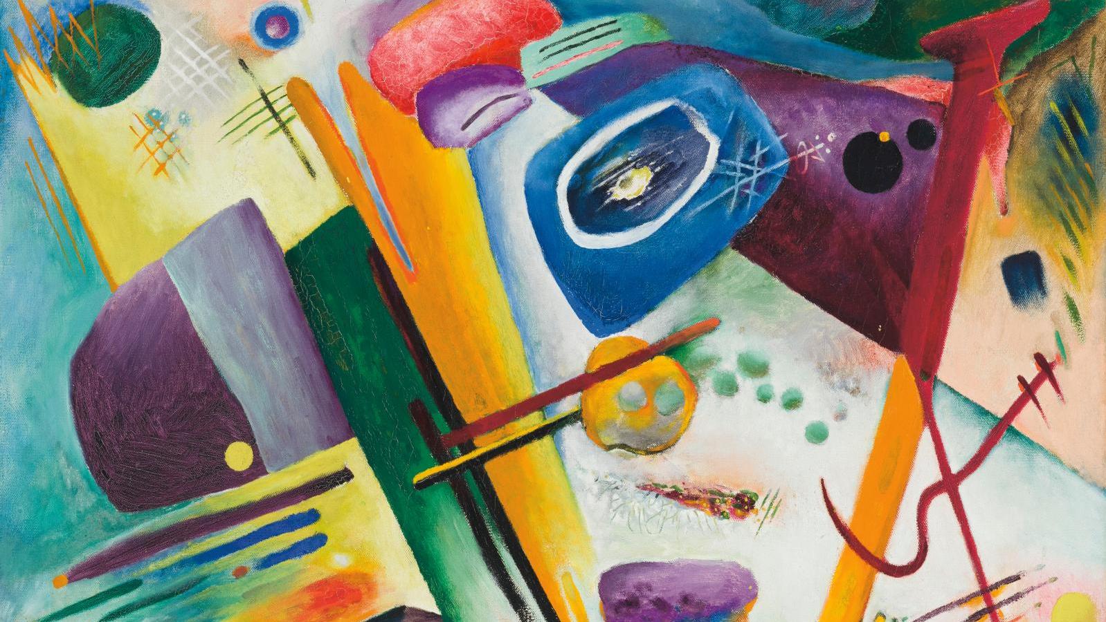 Rudolf Bauer (1889-1953), Largo, 1921, huile sur toile, 86 x 100,5 cm. Adjugé : 561... L’autre Kandinsky 