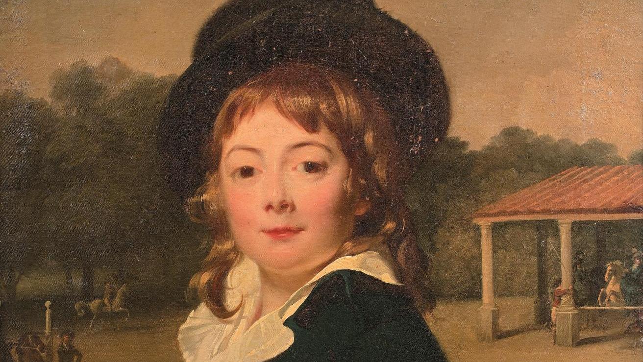 Henri-Pierre Danloux (1753-1809), Portrait d’Amable de Fontanges, 1795, huile sur... Amable de Fontange par Danloux