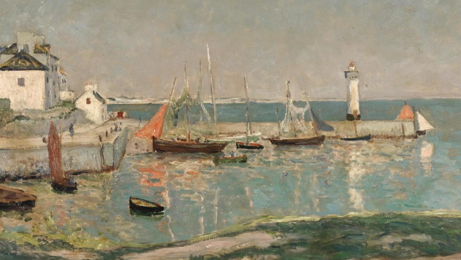 Maxime Maufra (1861-1918), Port Haliguen, 1909, huile sur toile, 60 x 81 cm.Adjugé :... Par les ports et les landes de Bretagne 