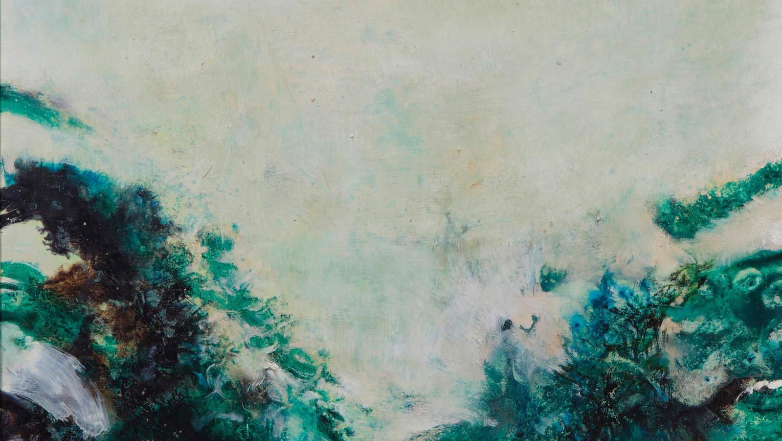 Zao Wou-ki (1920-2013), 28.4.77, 1977, oil on canvas, signed, titled and dated, 54... Zao Wou-ki's Intangible Landscapes