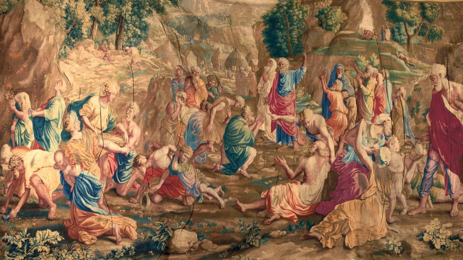 Tapisserie de la manufacture royale des Gobelins, époque Louis XIV, avant 1687, La... Une tapisserie de l’«Histoire de Moïse» 