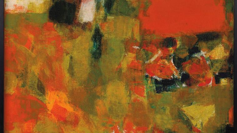 Sayed Haider Raza (1922-2016), L’Automne (The Fall), 1964, huile sur toile, 100 x... Sayed Haider Raza, an Indian in the West
