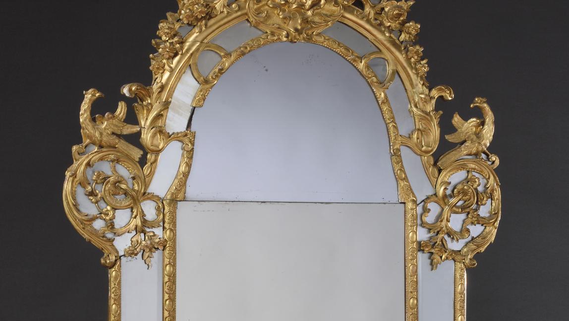 Époque Régence, sud de la France, attribué à Bernard Toro (1672-1731). Grand miroir... L’esprit Régence selon Bernard Toro