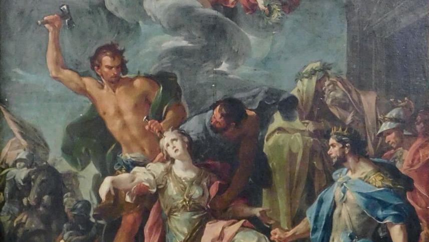 Attributed to Corrado Giaquinto (1703-1765), The Martyrdom of a Saint, canvas with... The Martyrdom of a Saint by Giaquinto