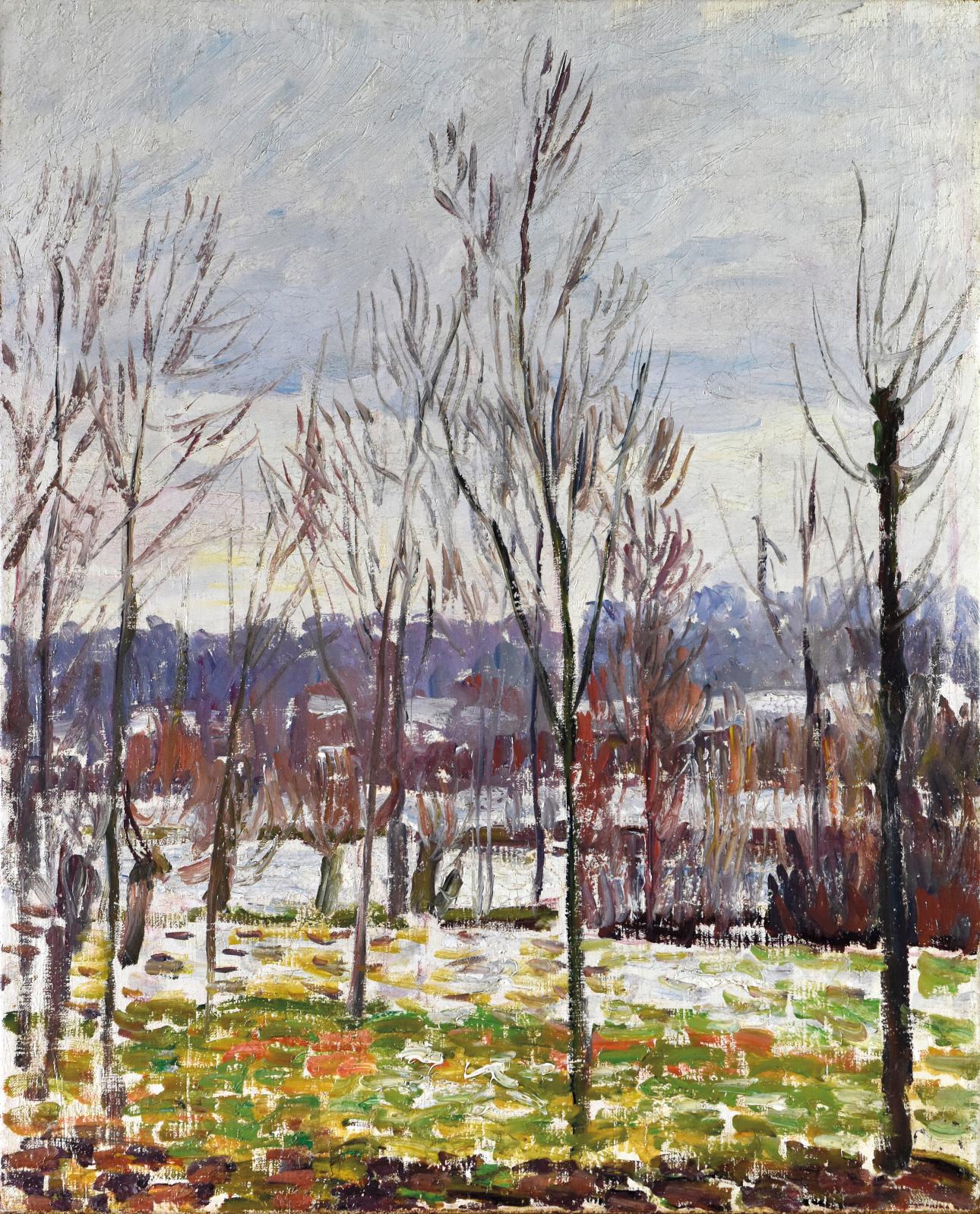 Temps d’hiver sur Éragny selon Camille Pissarro