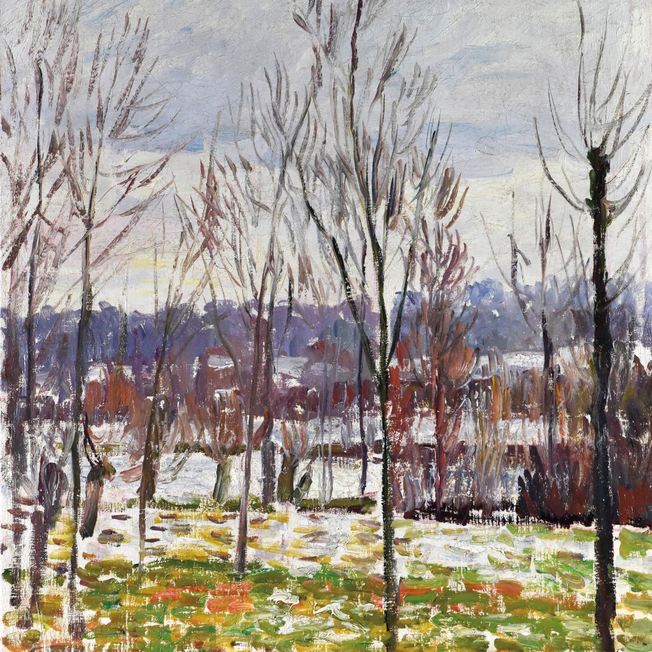 Temps d’hiver sur Éragny selon Camille Pissarro