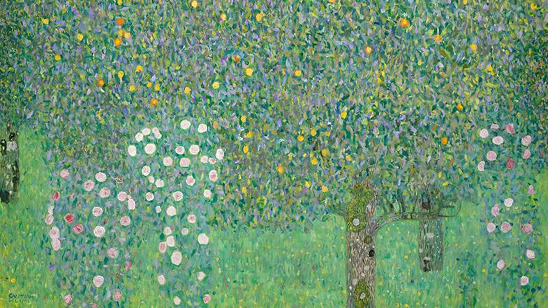 Klimt, Rosiers sous les arbres© RMN-Grand Palais (Muse?e d’Orsay), Patrice Schmi... Restitutions : lumière et ombres à la Chambre 