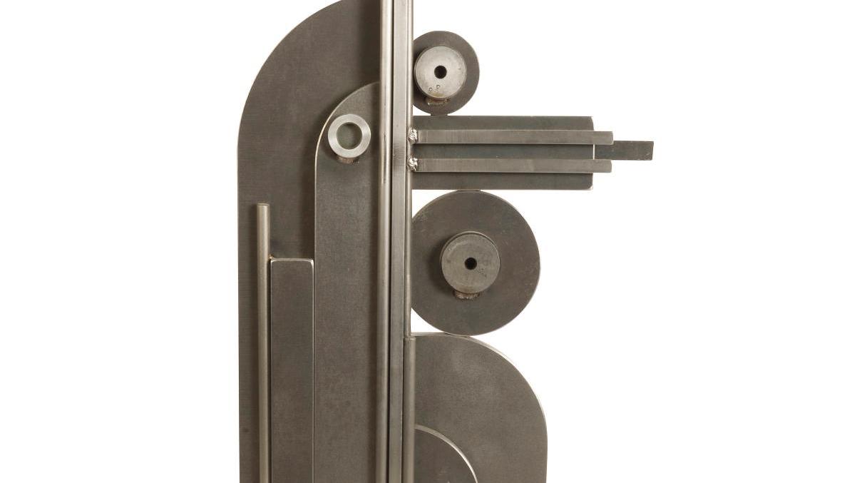 Georges Terzian (1939-2021), Composition géométrique, acier soudé, h. 70 cm. Adjugé :... Georges Terzian, artiste de l’acier