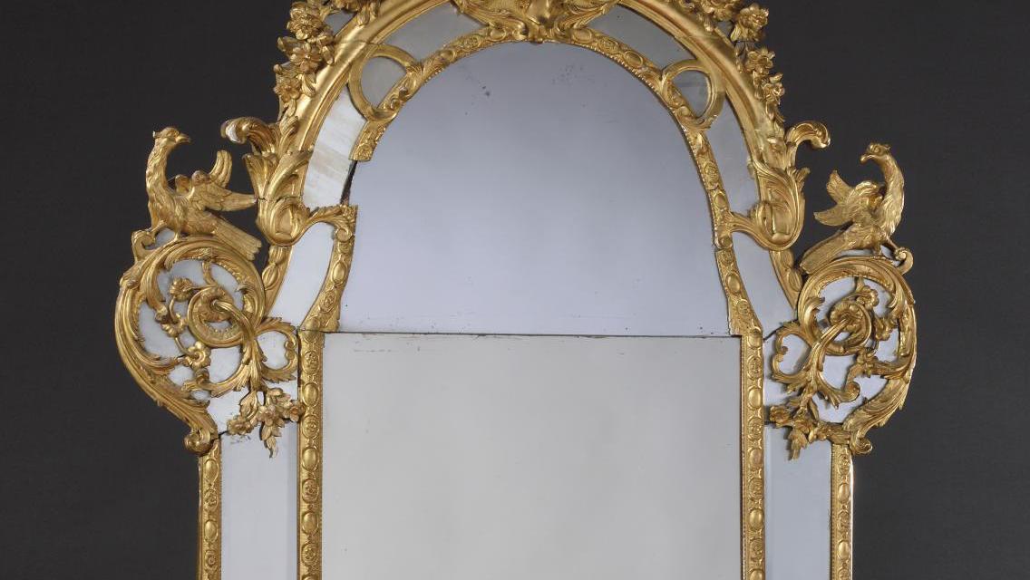 French Regency period, south of France, attributed to Bernard Toro (1672-1731). Large... Bernard Toro's French Regency Spirit in a Mirror 