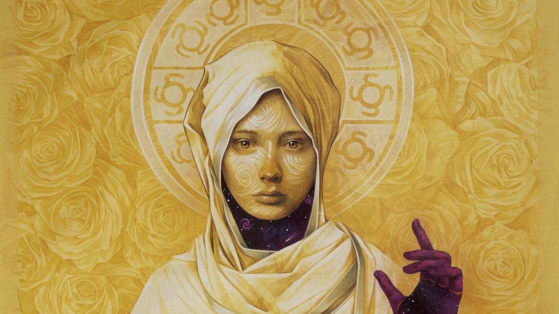 Inti (born 1982), Solar Flare, 2020, acrylic on canvas, 130 x 89 cm/58.2 x 35 in.Result:... Shepard Fairey and Inti: The Top Two at District 13 