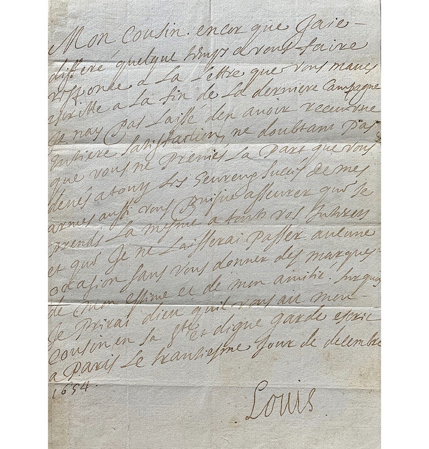 Quand Louis XIV écrit à Honoré de Monaco