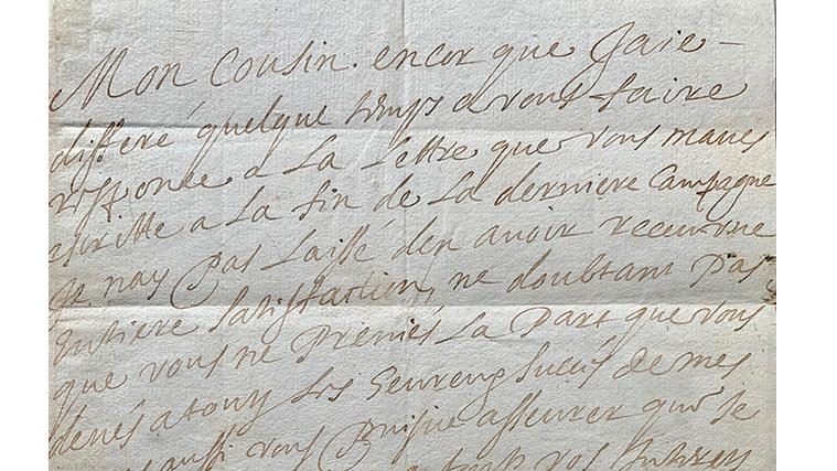 Louis XIV, lettre signée (signature autographe) au prince Honoré II de Monaco. 1 page... Quand Louis XIV écrit à Honoré de Monaco