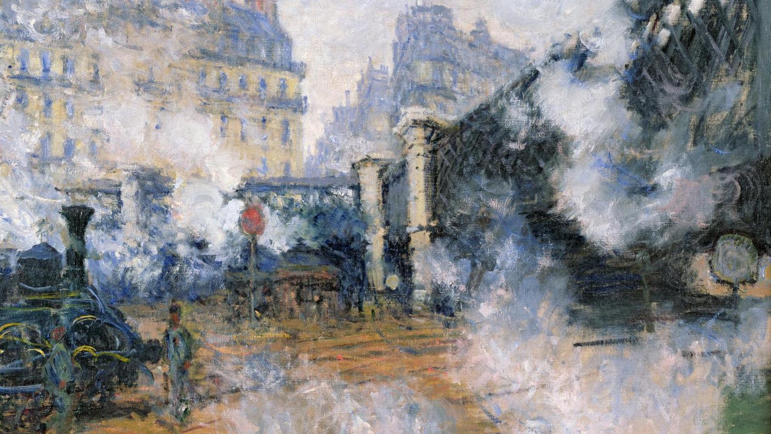 Claude Monet (1840-1926), Le Pont de l’Europe. Gare Saint-Lazare (détail), 1877,... Le Paris de Marcel Proust au musée Carnavalet