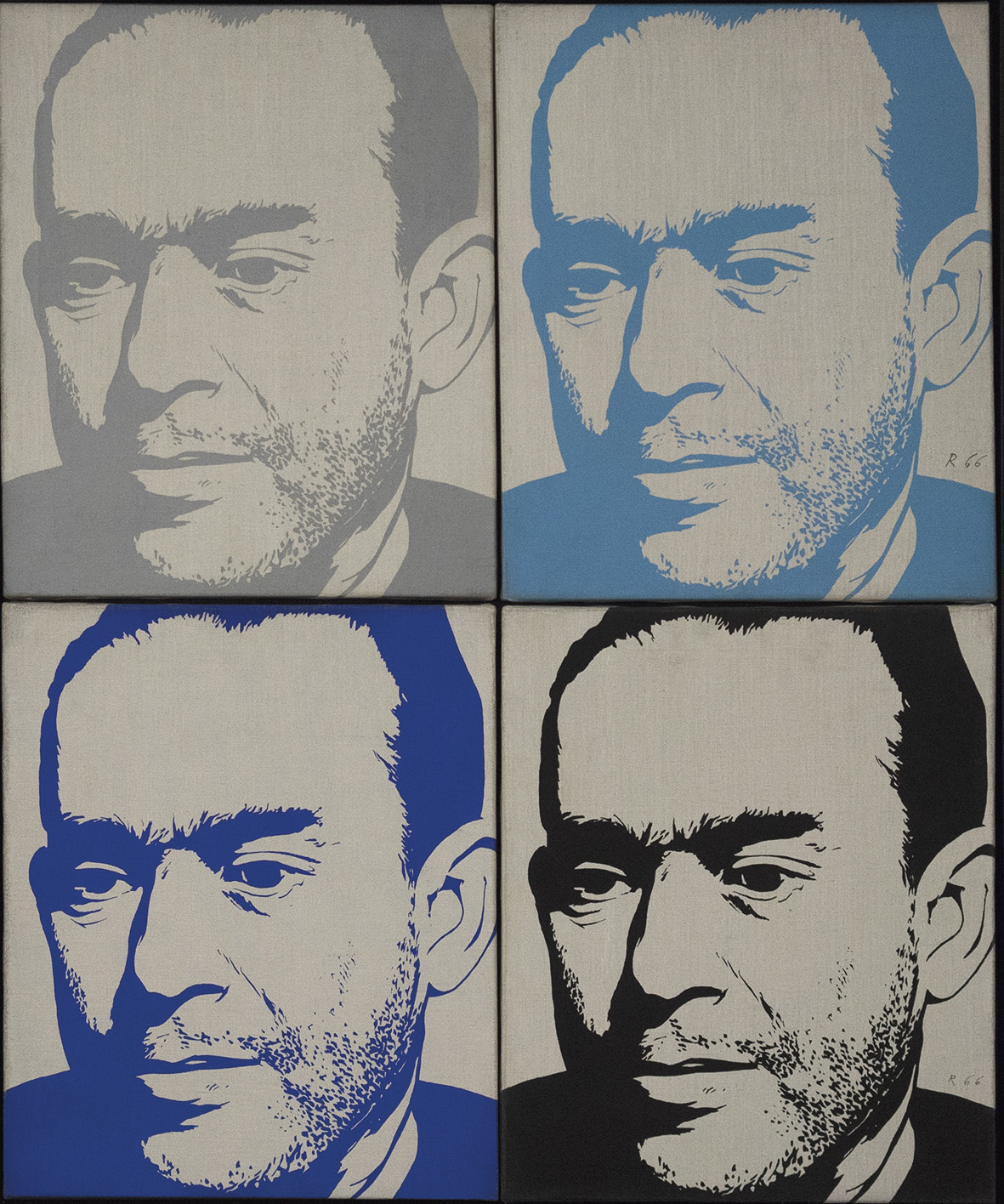 Bernard Rancillac, Ben Barka Present/Absent, 1966, sérigraphie sur toile, 92,6 x 76,4 x 1,8 cm, don de Liliane et Michel Durand-Dessert, 2
