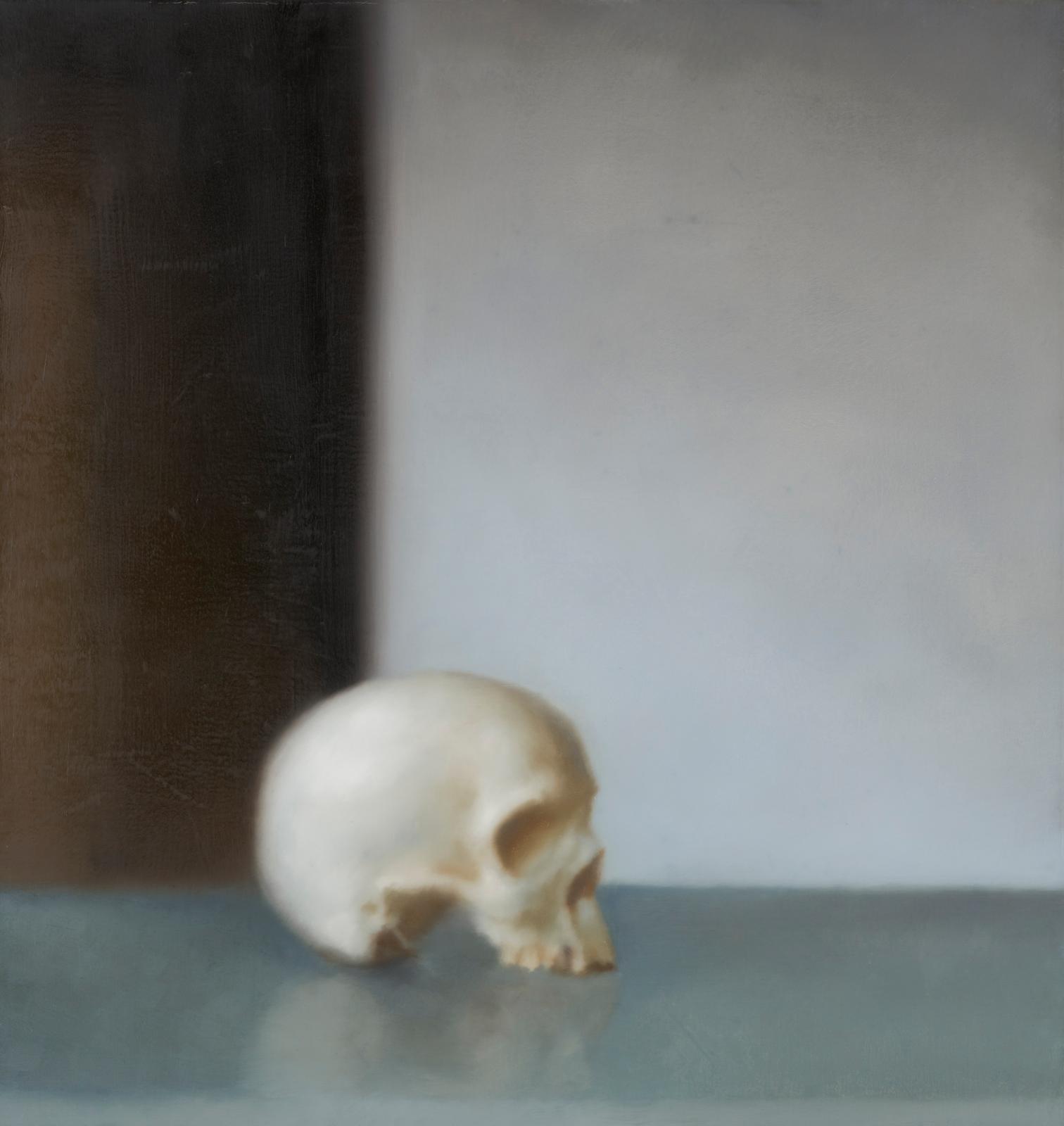 Gerhard Richter, Schädel (Crâne), 1983, huile sur toile, 95 x 90,5 x 3,7 cm (détail), don de l’artiste et de Liliane et Michel Durand-Dess