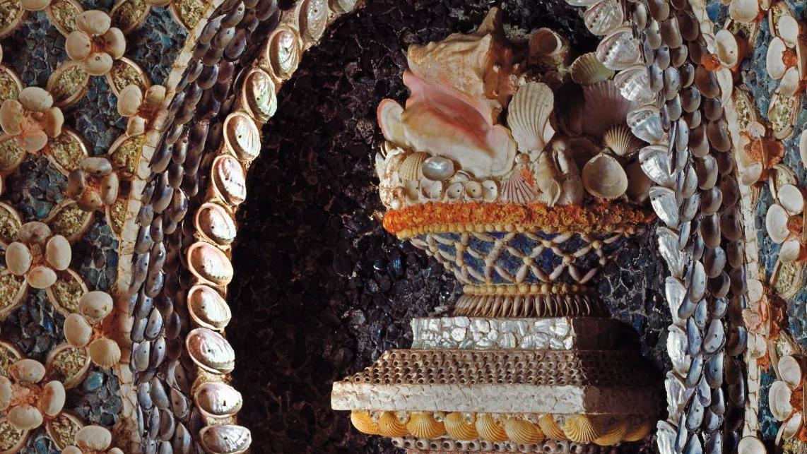 Élement de décor de la La chaumière aux coquillages. © David Bordes – CMN À Rambouillet, coquillages et chasse gardée