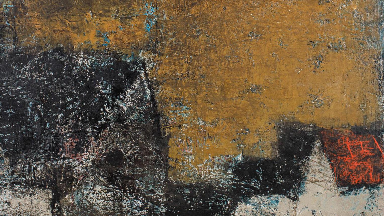 Akbar Padamsee (1928-2020), Composition, 1963, huile sur toile, 80 x 80 cm. Estimation :... Images abstraites d’Akbar Padamsee