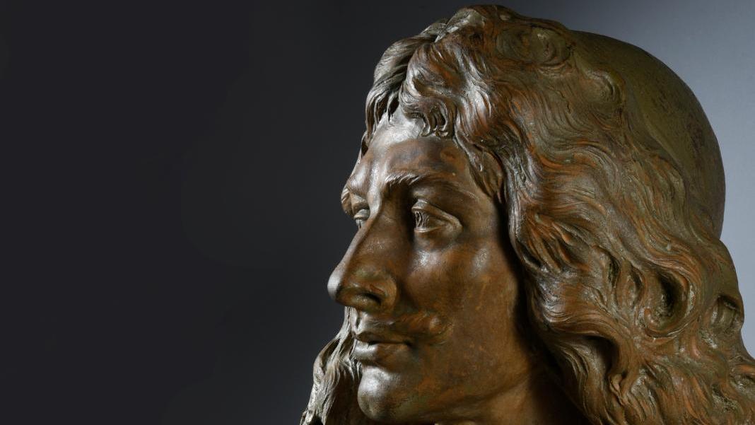 Buste de Molière, XIXe siècle, terre cuite d’après le modèle de Jean-Antoine Houdon... Les quatre cents coups de Molière sur scène comme aux enchères