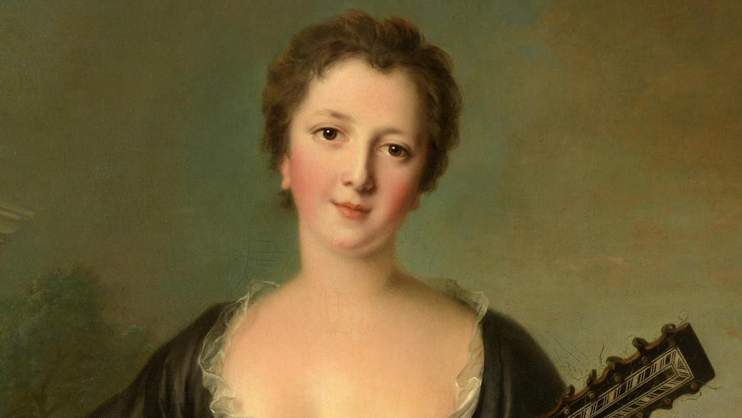 Jean Marc Nattier (Paris 1685-1766), Portrait présumé de Philippine Élisabeth Charlotte... Nattier et les petites-filles de Madame de Montespan