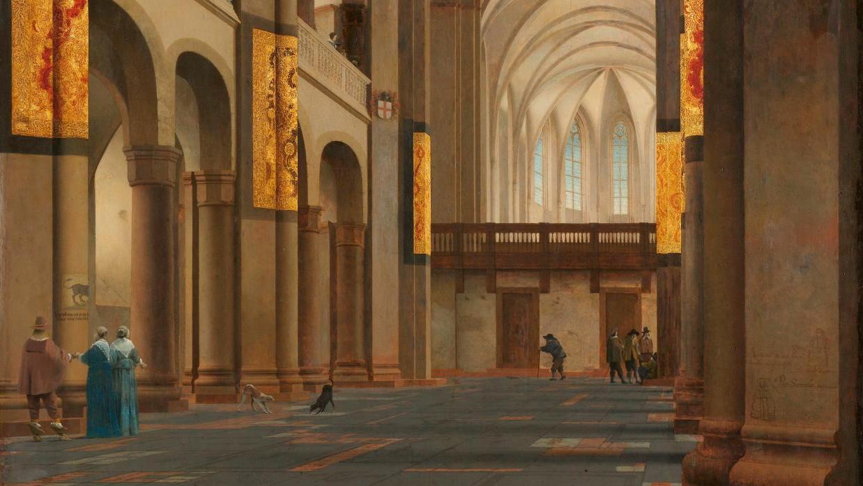 Pieter Saenredam (1597-1665), La Nef et le chœur de l’église Sainte-Marie à Utrecht,... Les énigmes de la couleur à la Renaissance