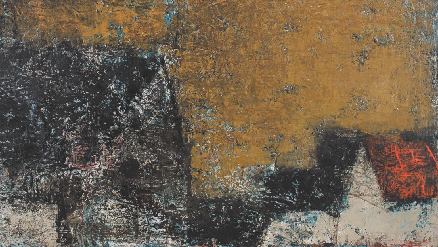 Akbar Padamsee (1928-2020), Composition, 1963, huile sur toile, 80 x 80 cm. Adjugé :... Mise en lumière d’un pionnier indien