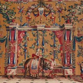 A Woven Elephant Tapestry Tamed by the French Royal Manufacture of Beauvais - Pre-sale