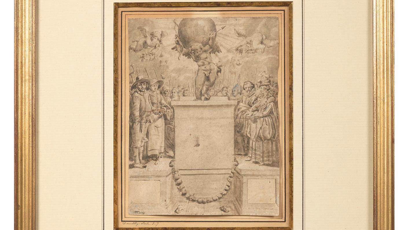 Adriaen Pietersz van de Venne (1589-1662), project for the frontispiece of Sinne-... Drawings from the Ulmann Collection