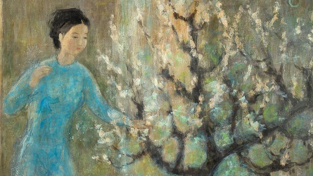 Vu Cao Dam (1908-2000), L’Anneau de jade, vers 1950, gouache et encre sur soie, 54 x 44,8 cm... Une collection vietnamienne d’œuvres de Vu Cao Dam, Lé Phô et Mai Trung Thu