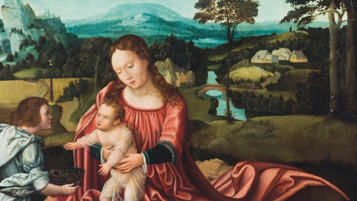 Atelier de Barend Van Orley (1488-1541), Vierge à l’Enfant avec un ange, vers 1540,... Les belles surprises de Nature et Merveilles 