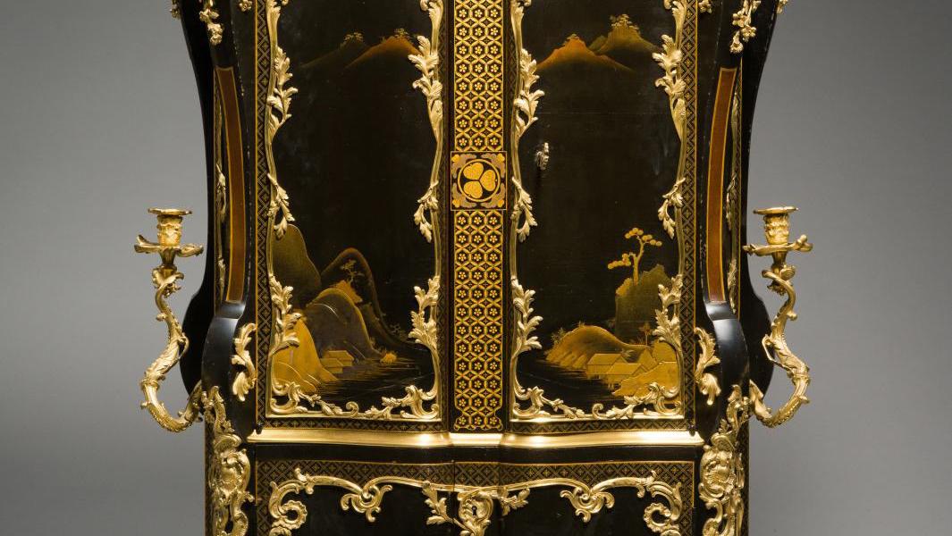 Alfred-Emmanuel Beurdeley (known as Alfred II), a set comprising a four-door armoire... Furniture by Henry Dasson and Alfred II Beurdeley Stands Out in the Pierre Lecoules Collection