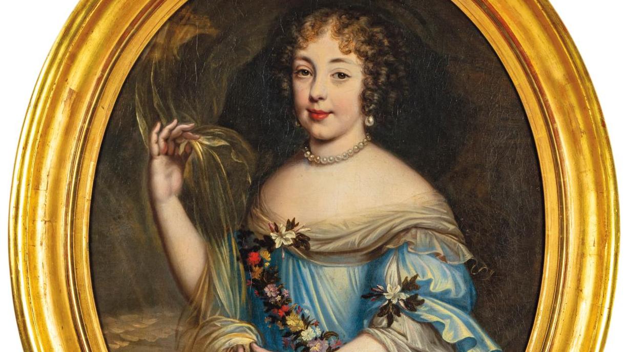 Attribué à Pierre Mignard (1612-1695) Portrait de Madame de Montespan, huile sur... Un modèle et un peintre très prisés