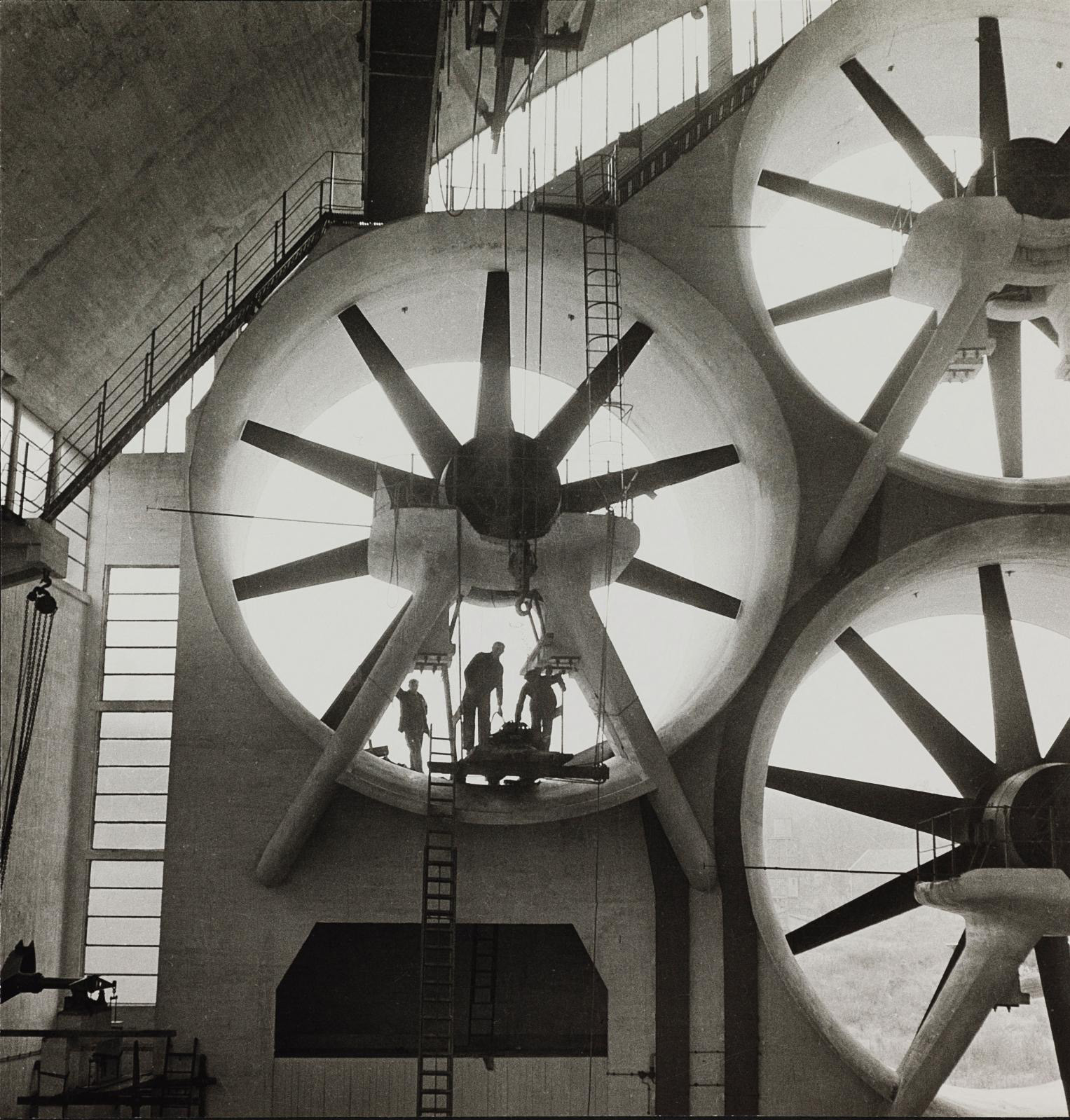 Gaston Paris, Wind Tunnel at Chalais-Meudon, 1936, gelatin silver print, 20 x 20.2 cm/7.87 x 7.95 in, Roger-Viollet collection, Bibliothèq