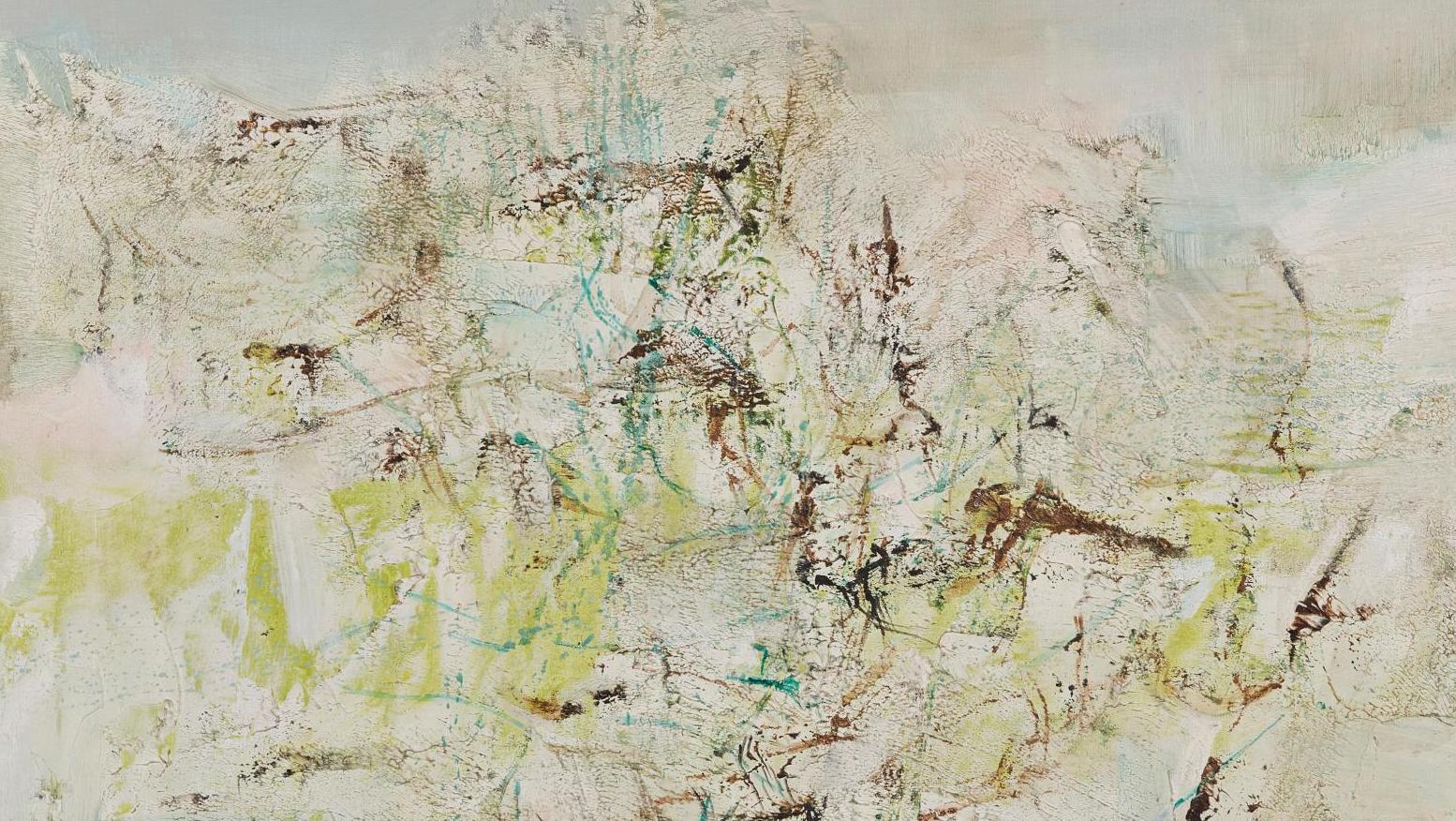 Zao Wou-ki (1921-2013), 9. 9. 1970, huile sur toile, 1970, 55 x 65 cm. Estimation :... Zao Wou-ki : mouvement et nature