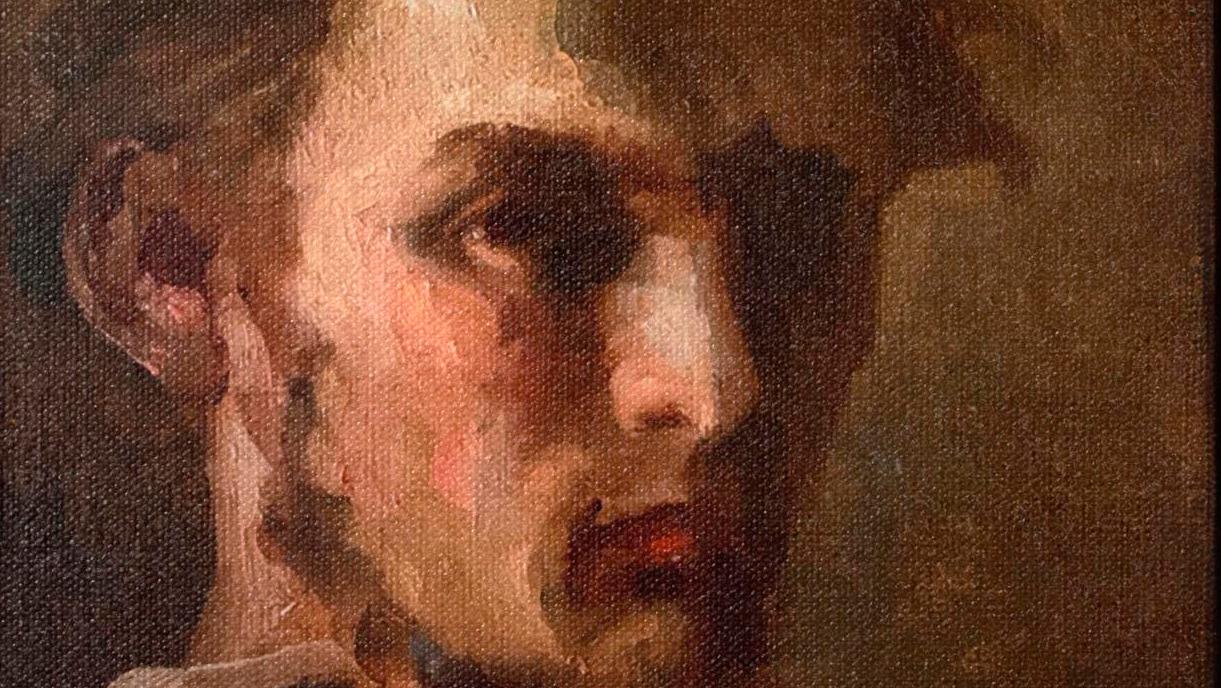 Théodore Géricault (1791–1824), Self-portrait, oil on canvas, c. 1812, 27 x 22 cm/10.62... The Aristophil Collection: An Immersion Into the Creative Lives of Authors and Artists