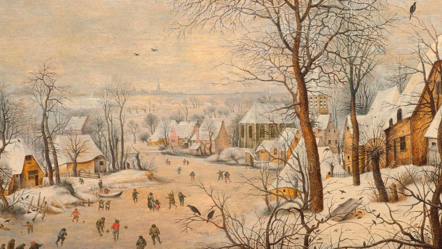 Pieter Bruegel the Younger (1564-1638), Winter Landscape with Bird Trap, c. 1601,... The Little Ice Age in the Style of Bruegel the Elder