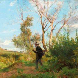 A Naturalistic Woodland Clearing by Emile Friant  - Pre-sale