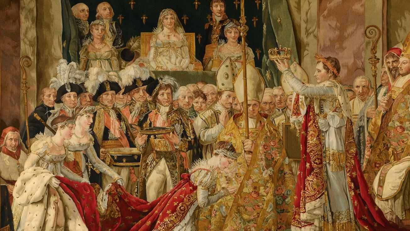 XIXe siècle, tapisserie représentant Le Sacre de l’empereur Napoléon Ier et le couronnement... T comme tapisserie : le XIXe siècle